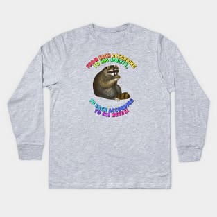 Communist Raccoon Kids Long Sleeve T-Shirt